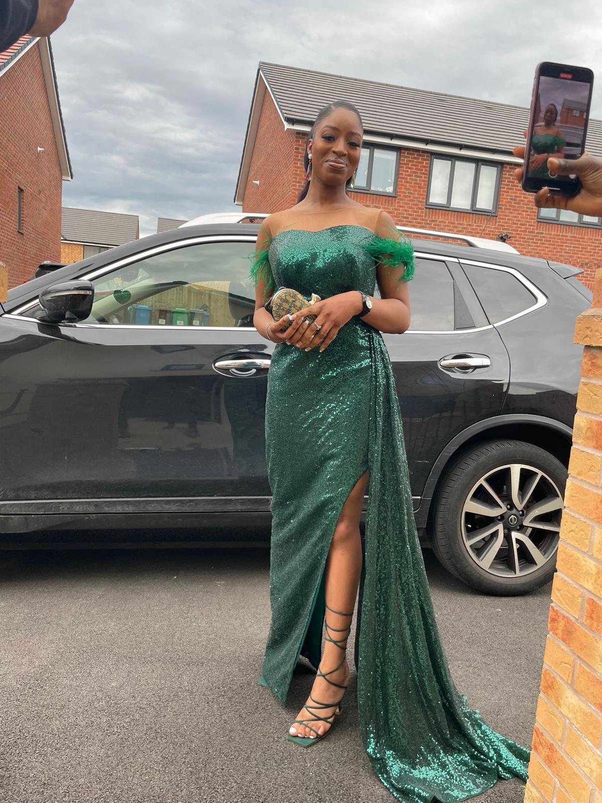 Green Sequin Prom Dress - House of Prints