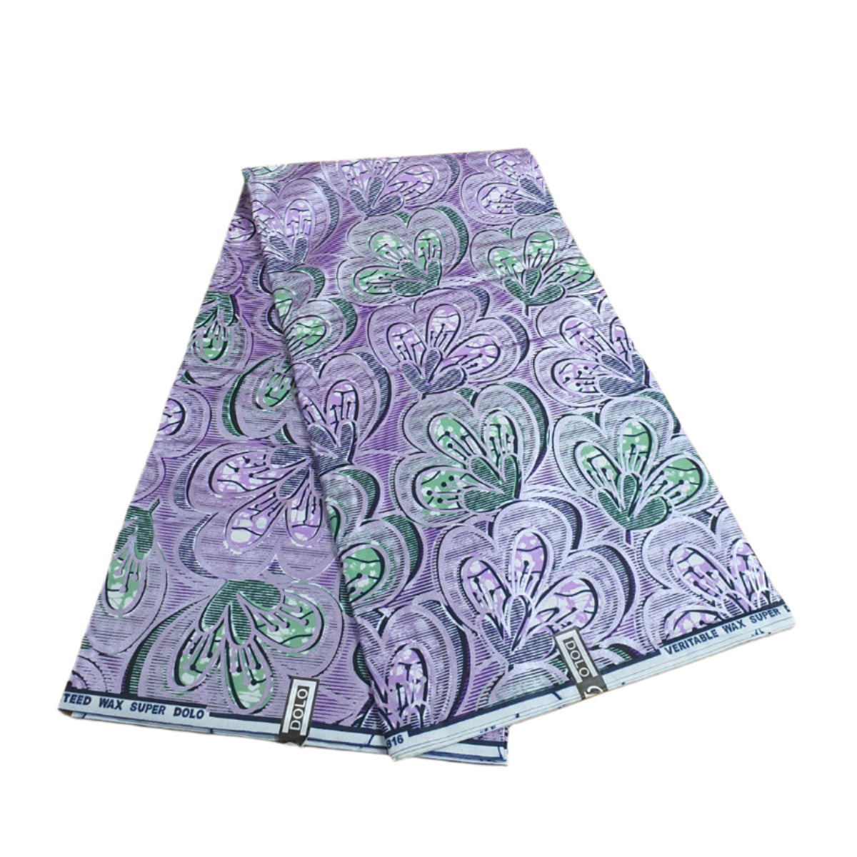Lilac & Turquoise Embellished Ankara Fabric