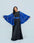 Black & Blue Extra Wide Sleeve Dress