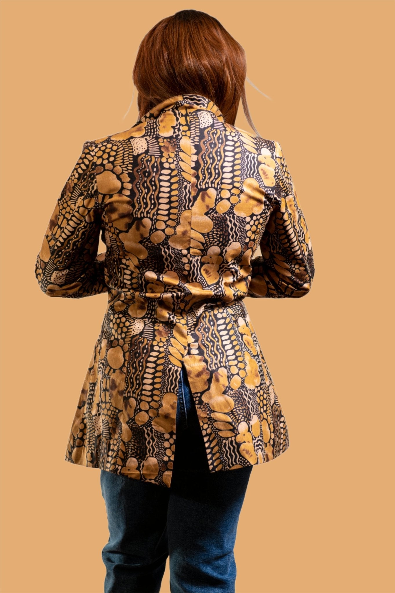 Black & Gold Ladies Blazer - House of Prints