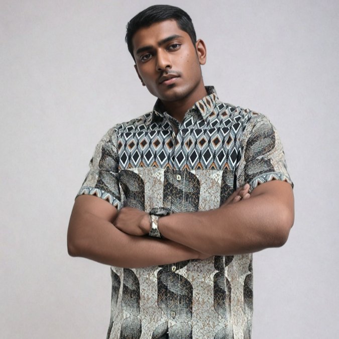 Black & Gold Short Sleeve Men's Shirt - House of Prints