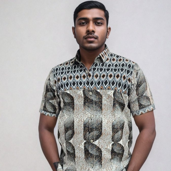 Black & Gold Short Sleeve Men's Shirt - House of Prints