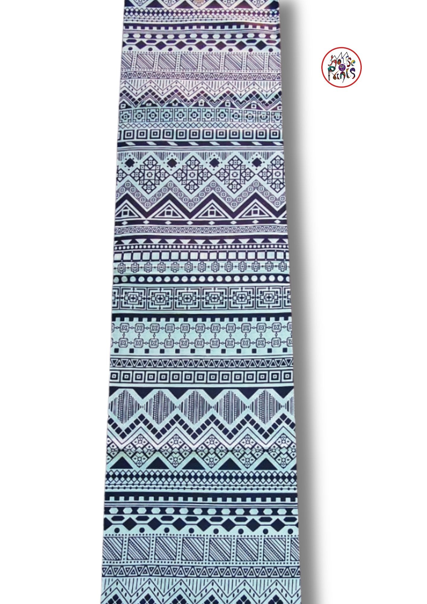 Black & White Tribal Pattern Ankara Fabric - House of Prints