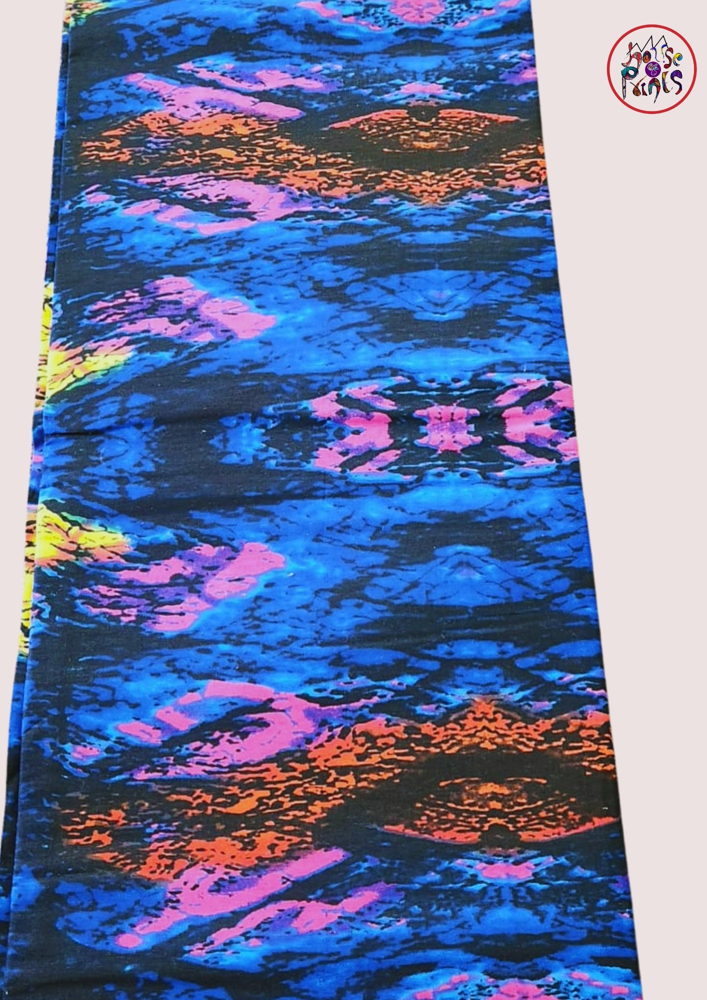 Blue and Pink Ankara Fabric - House of Prints