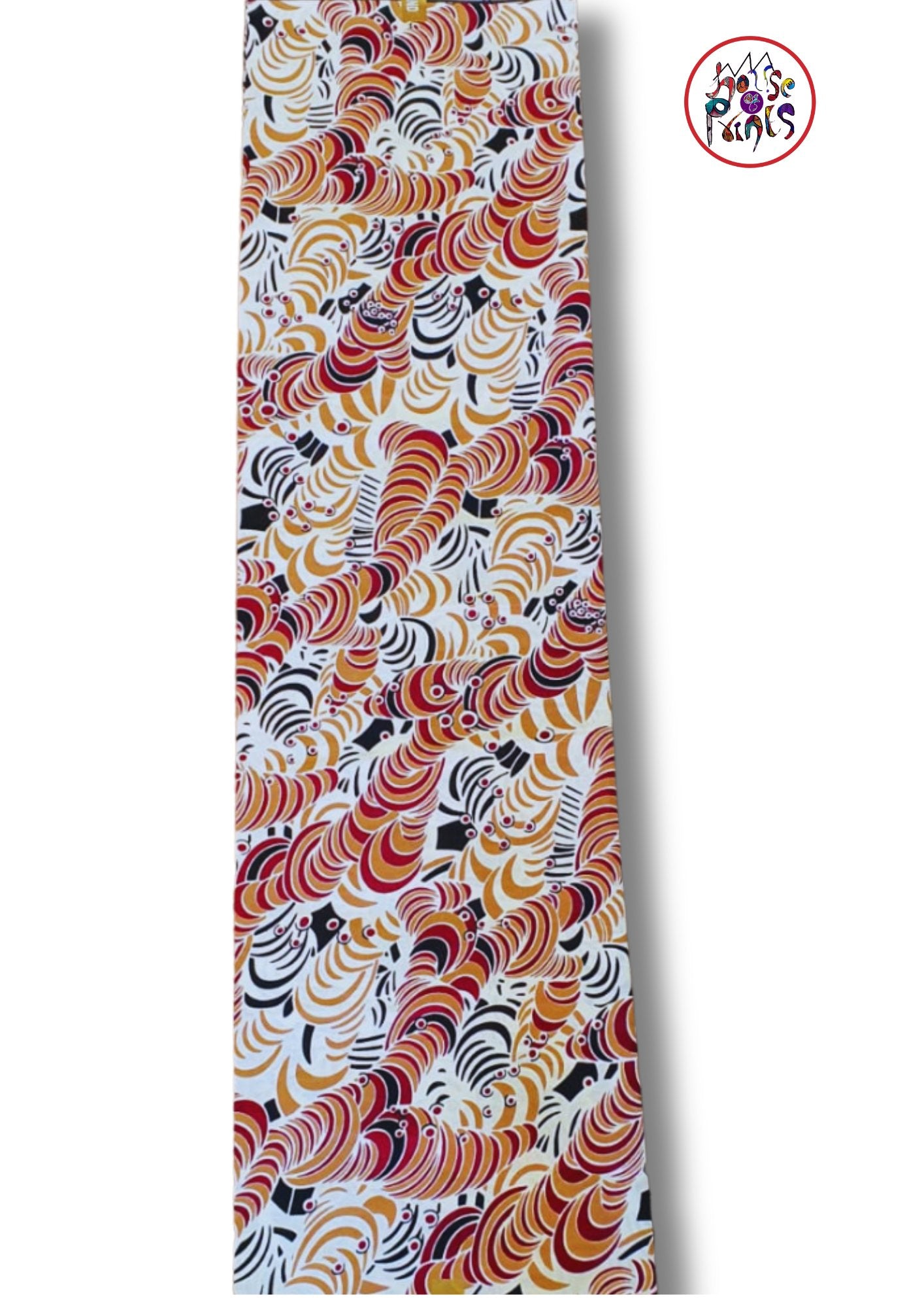 Cream, Brown & Wine Ankara Fabric - House of Prints