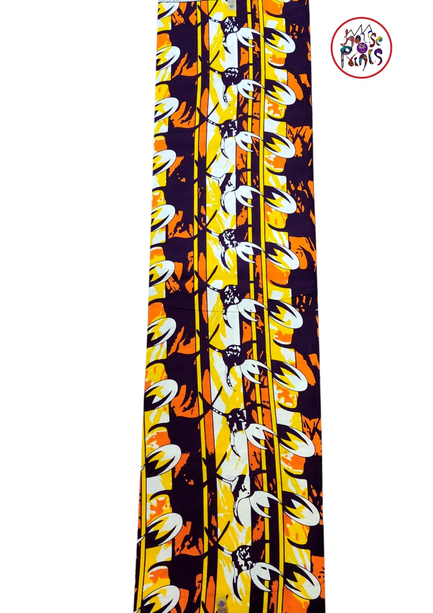 Gold, Black, Orange Ankara fabric - House of Prints
