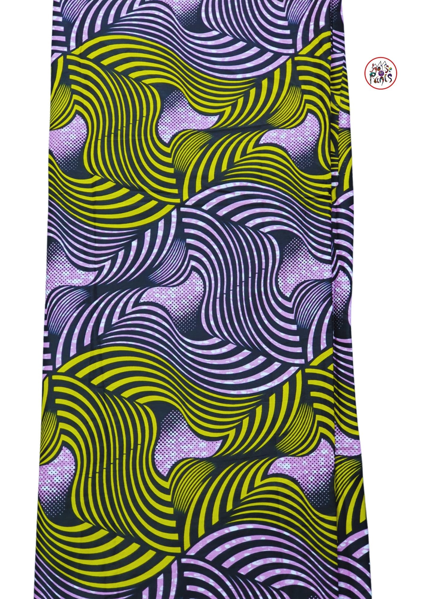 Green & Lilac African Print Fabric - House of Prints