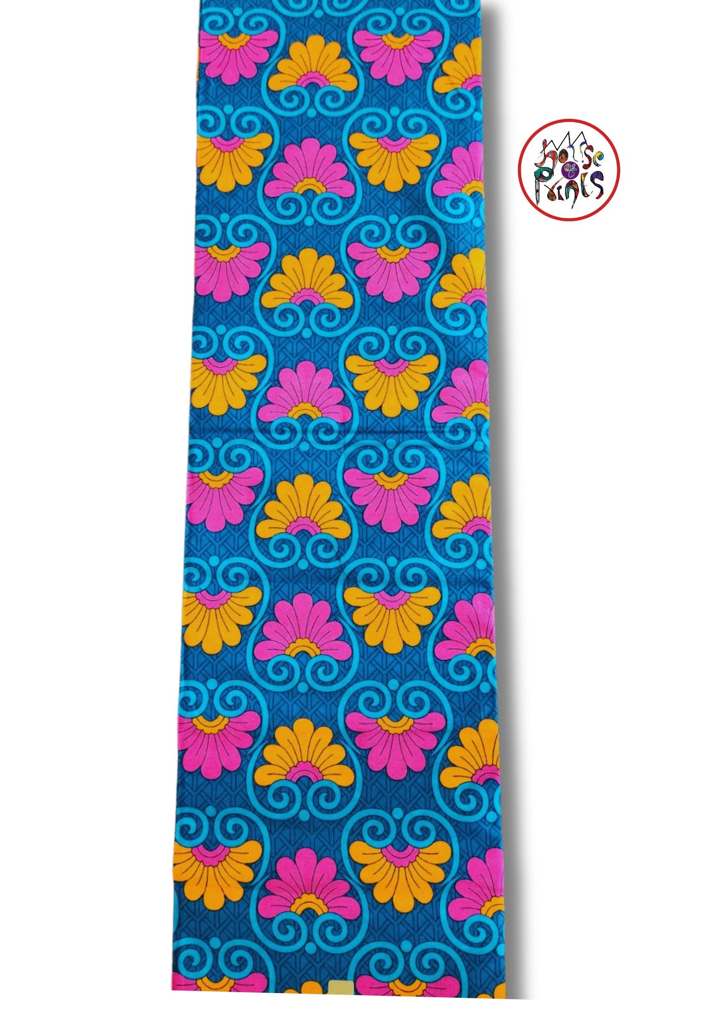 Green, Pink & Orange Ankara Fabric - House of Prints