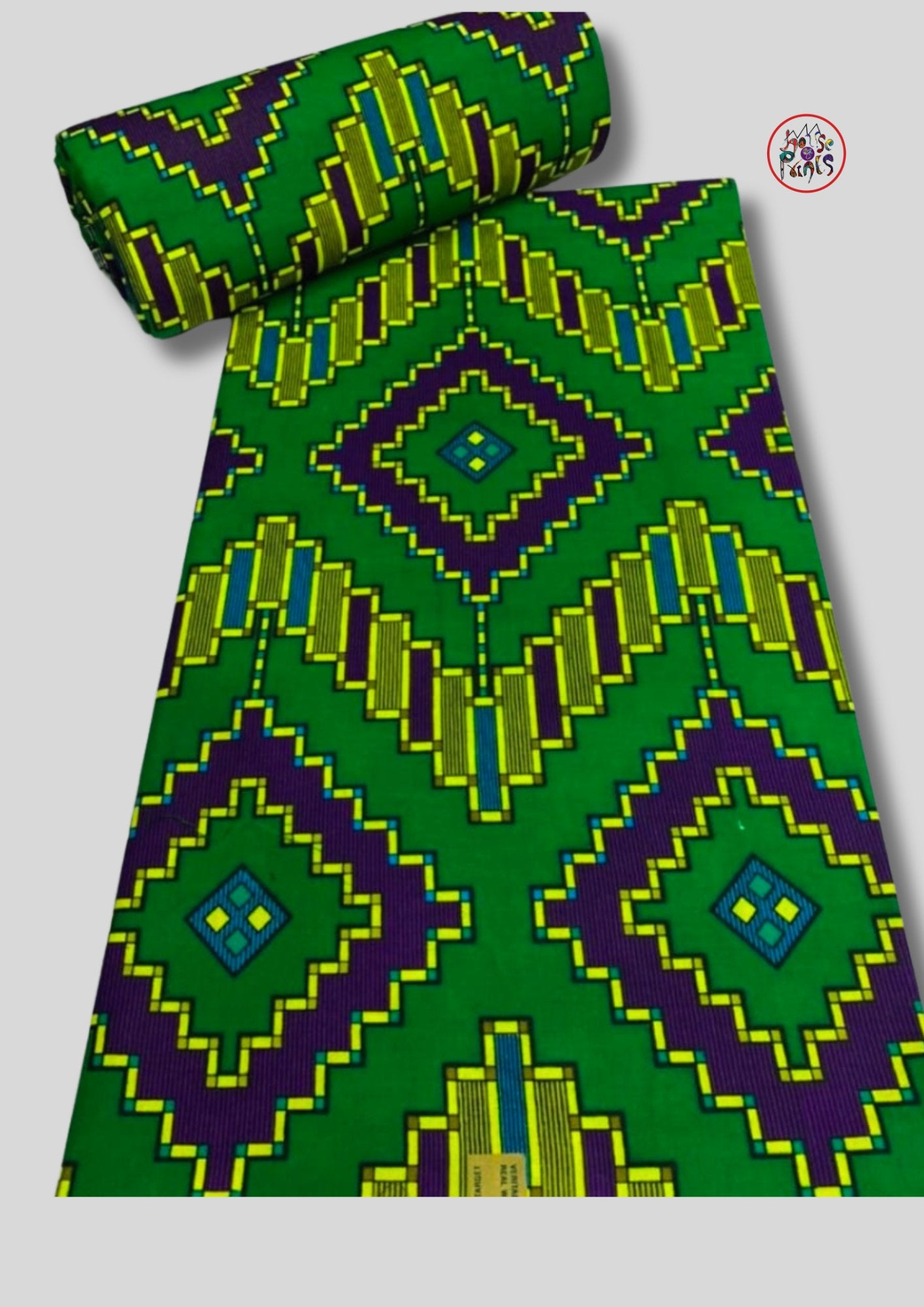 Green & Yellow Ankara Fabric - House of Prints