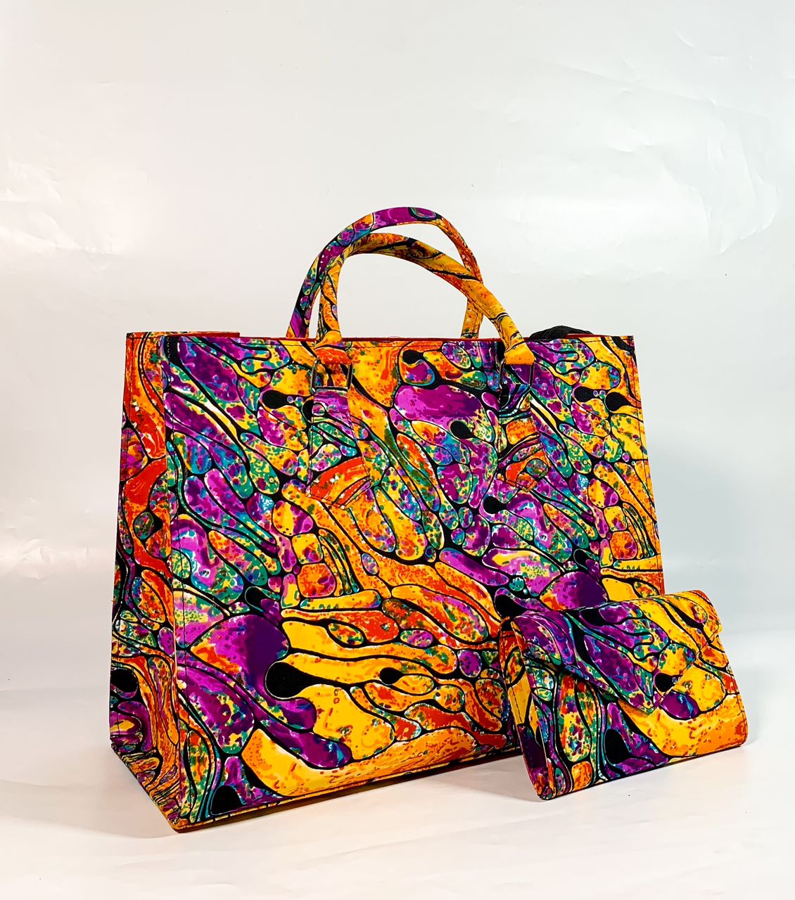 Ladies Multicolour Ankara Tote Bag - House of Prints