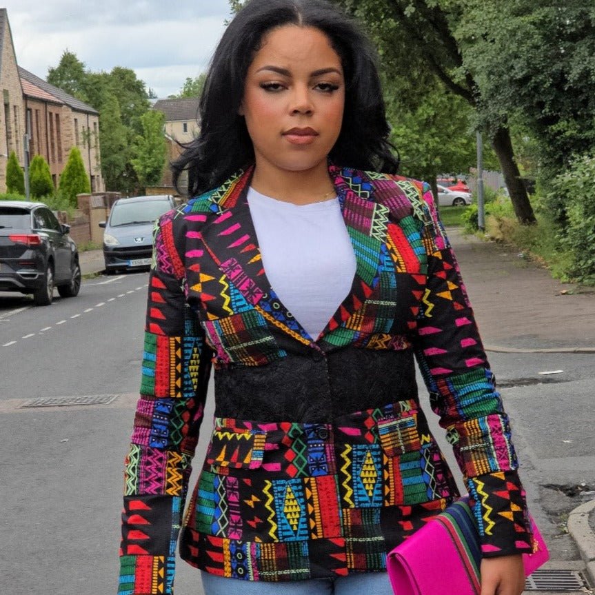 Multicolour Corset Blazer - House of Prints