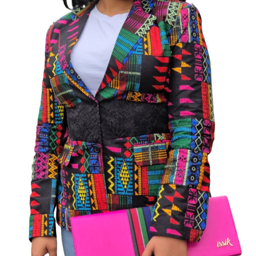 Multicolour Corset Blazer - House of Prints