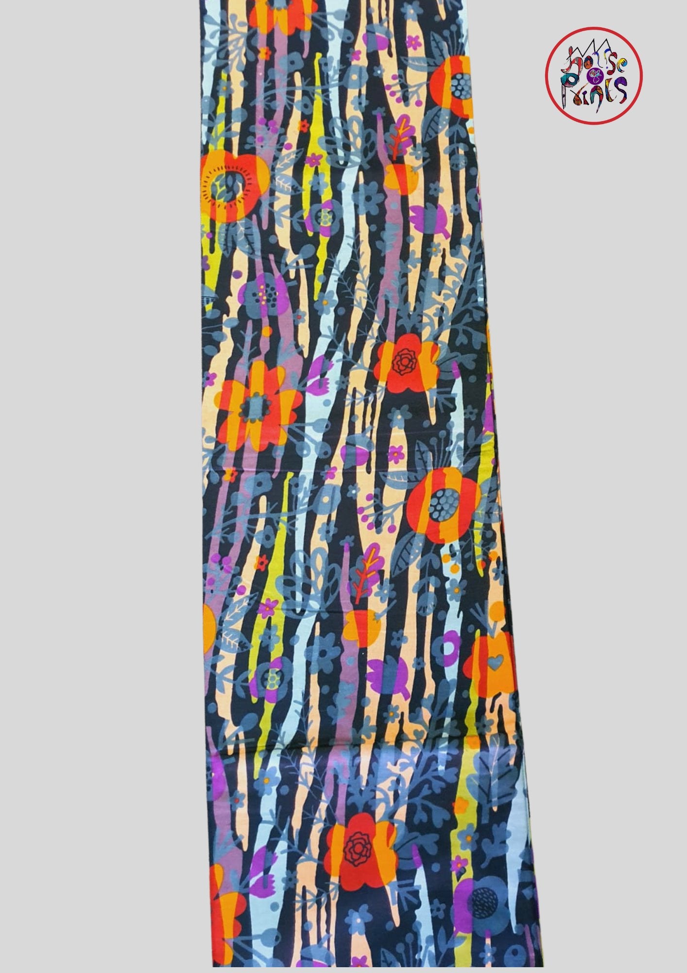 Multicolour Floral Pattern Ankara Fabric - House of Prints