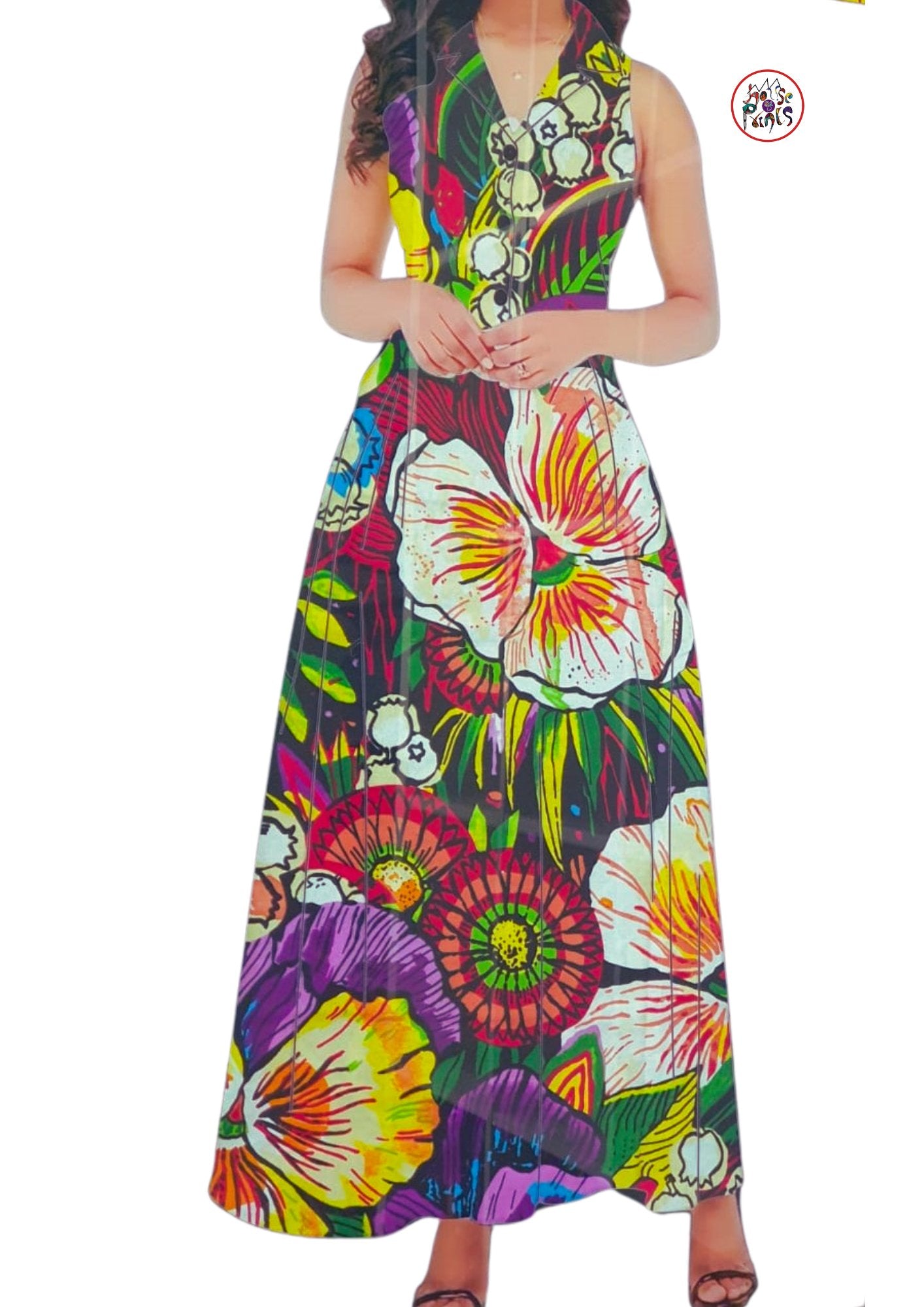 Multicolour Floral Pattern Ankara Fabric - House of Prints