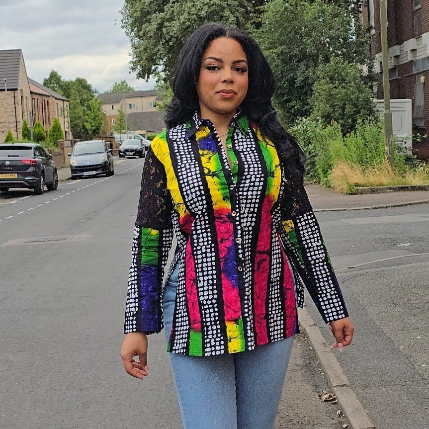 Multicolour Long Sleeve Ladies Shirt - House of Prints