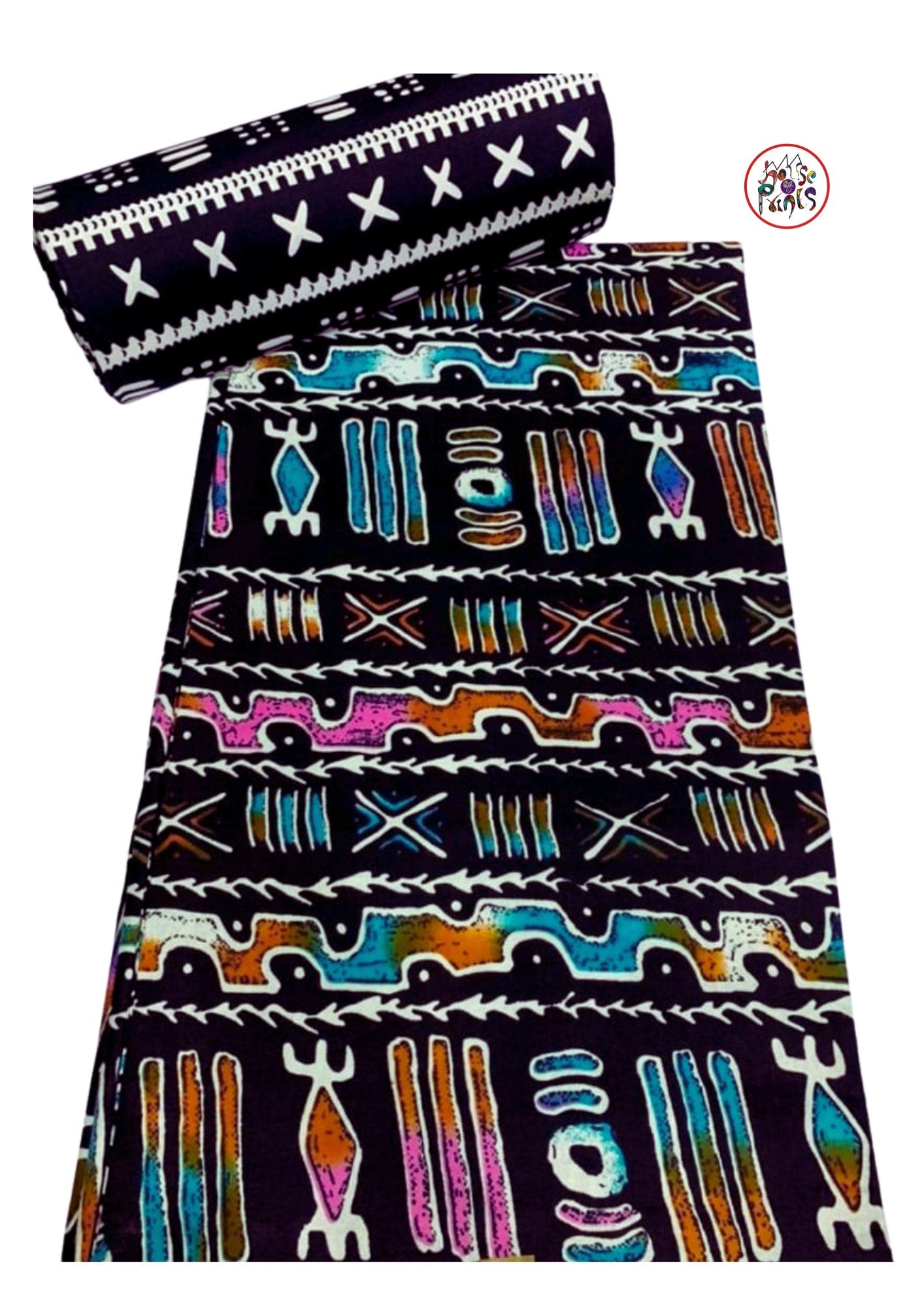 Multicolour Tribal Ankara Fabric - House of Prints