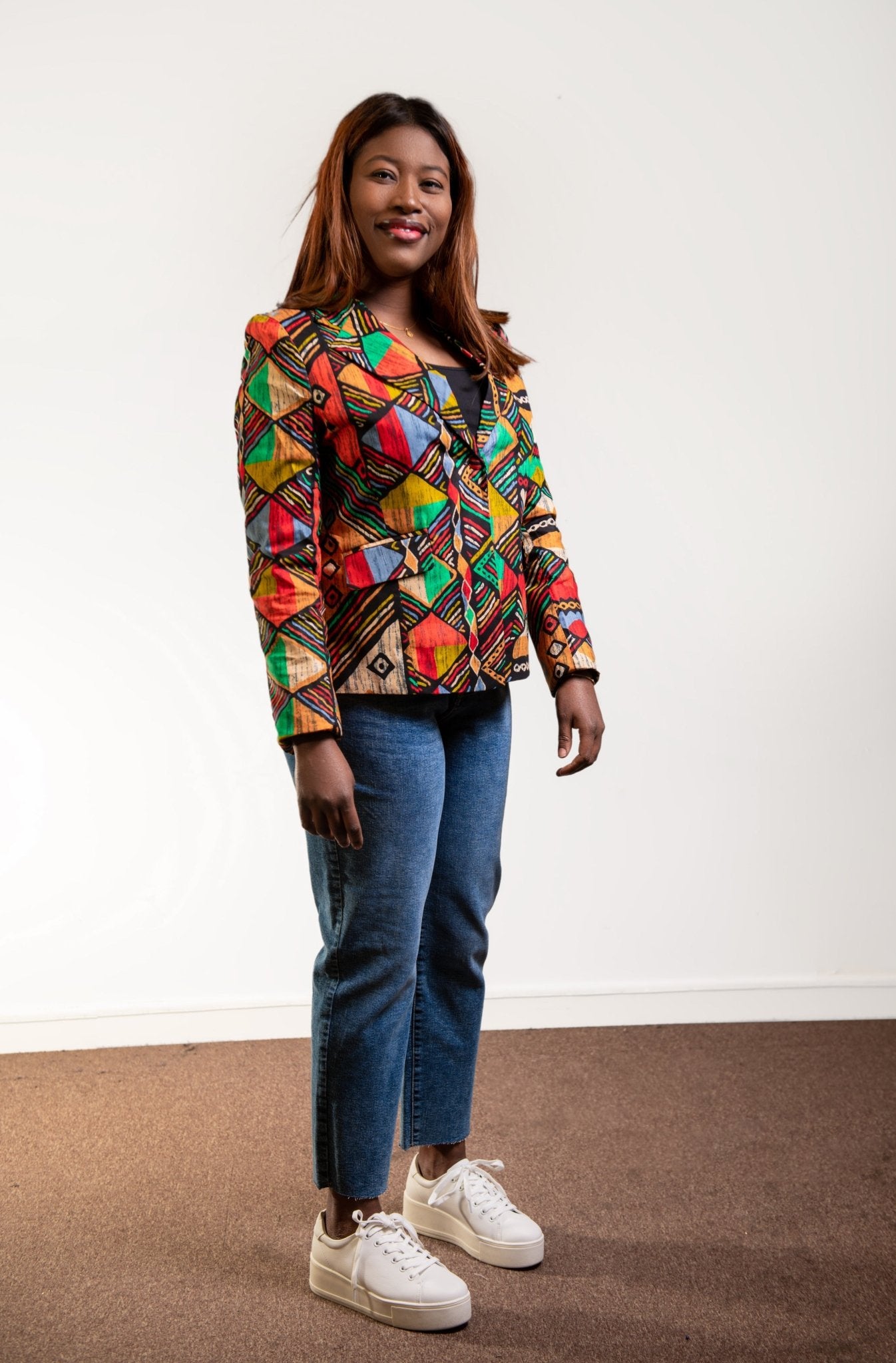 Multicolour Tribal Print Ankara Ladies Blazer - House of Prints
