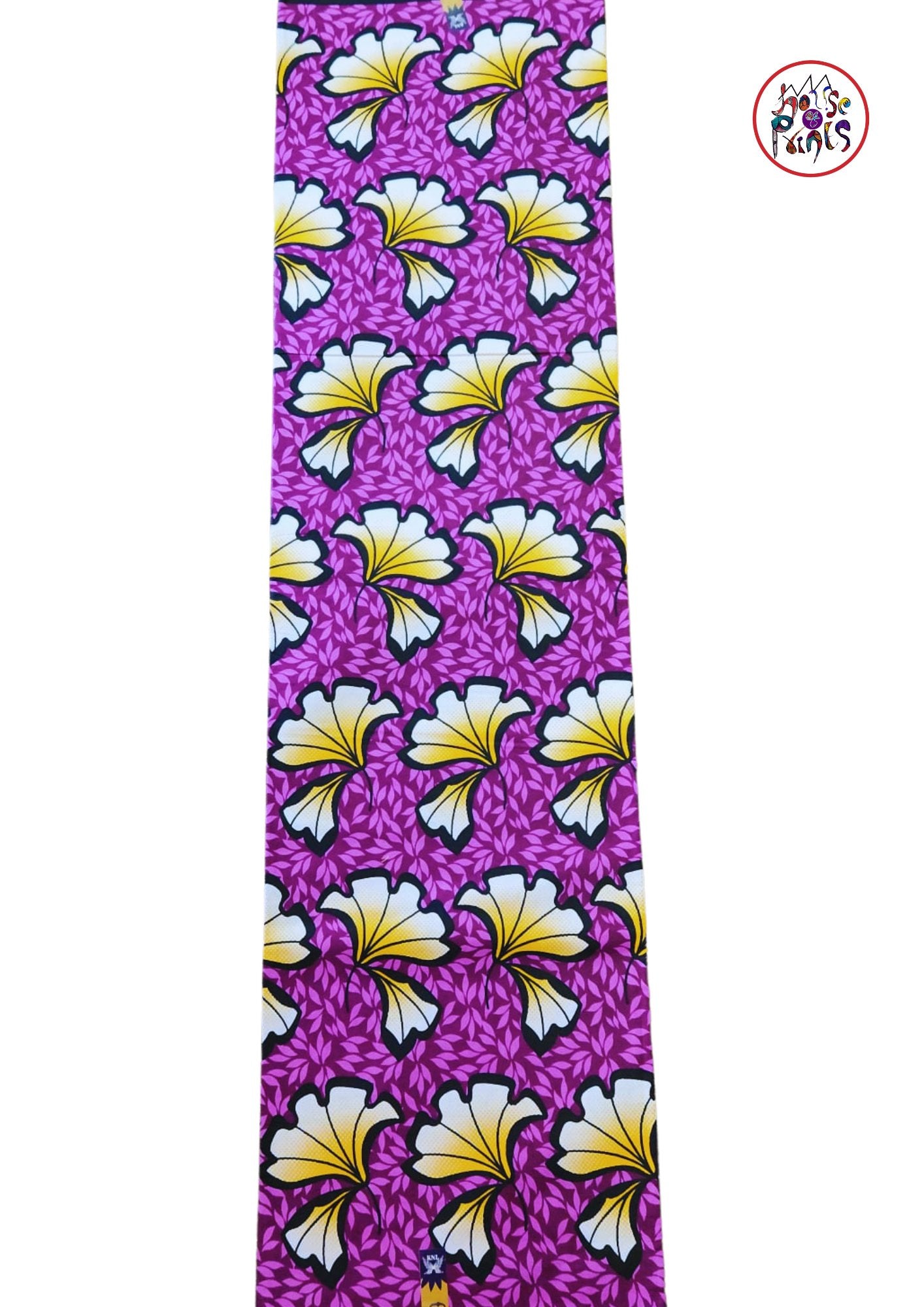 Purple and Peach floral Ankara fabric - House of Prints