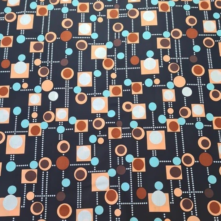 Black & Brown Ankara Fabric - ak10101 - House of Prints