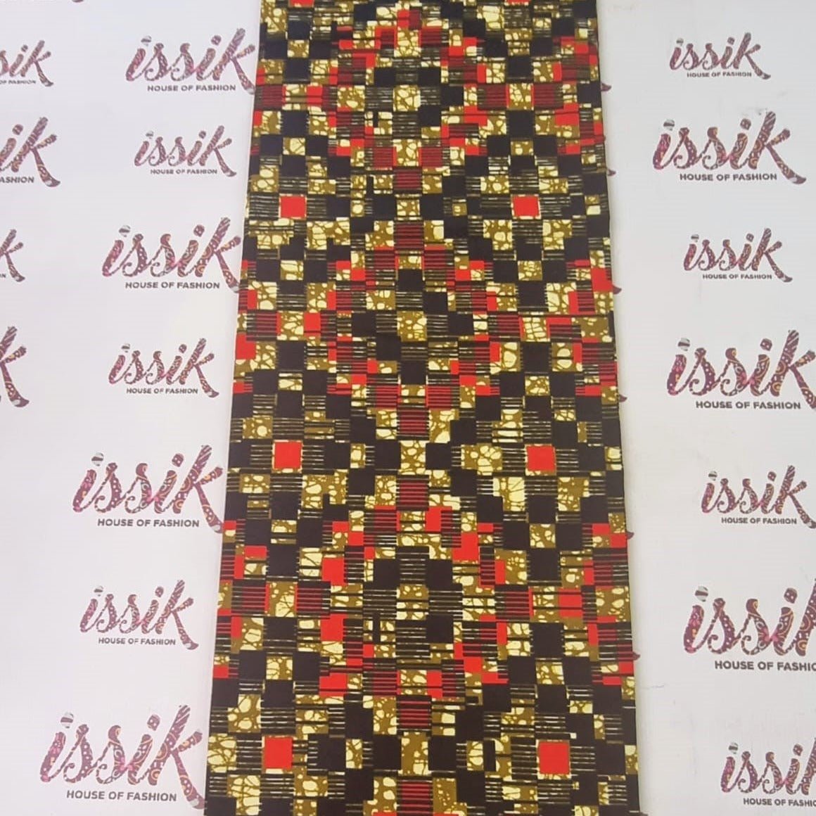 Black, Brown & Red African Print Fabric - House of Prints