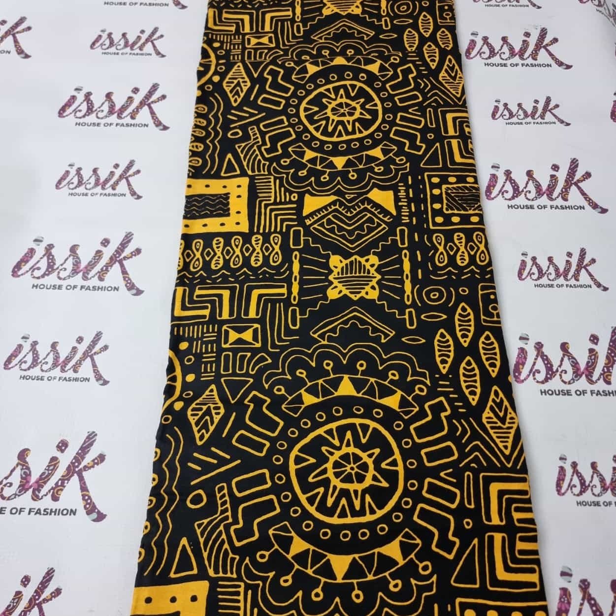 Black & Gold Tribal Print Ankara Fabric - House of Prints
