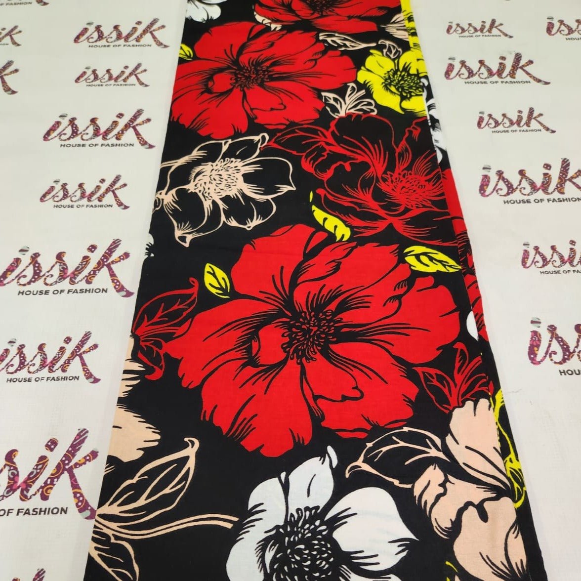 Black & Multicolour African Print Fabric - House of Prints