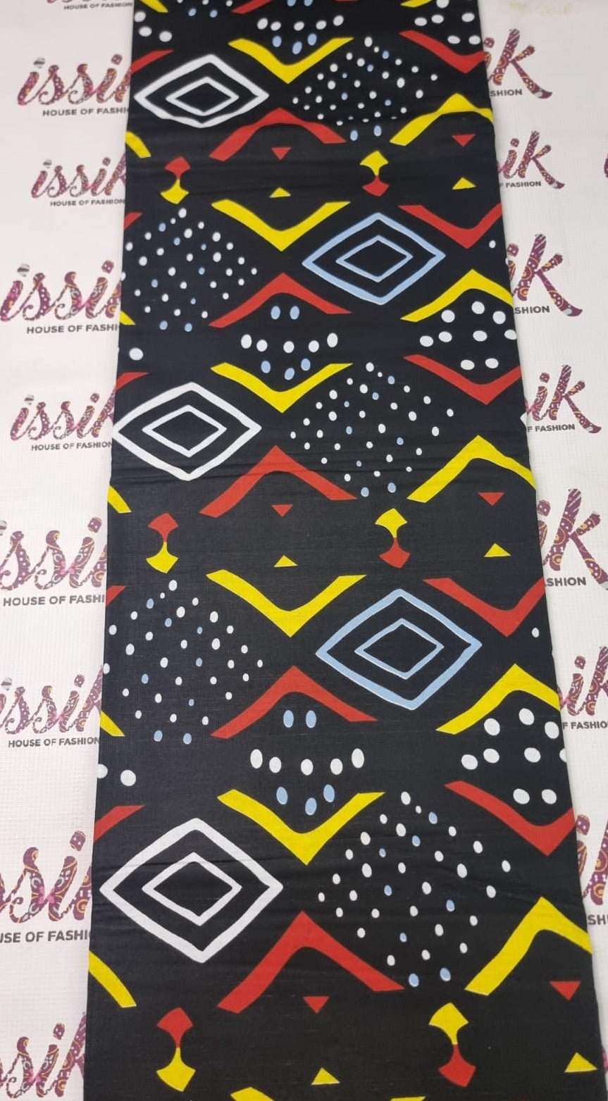 Black & Multicolour Ankara Fabric - House of Prints