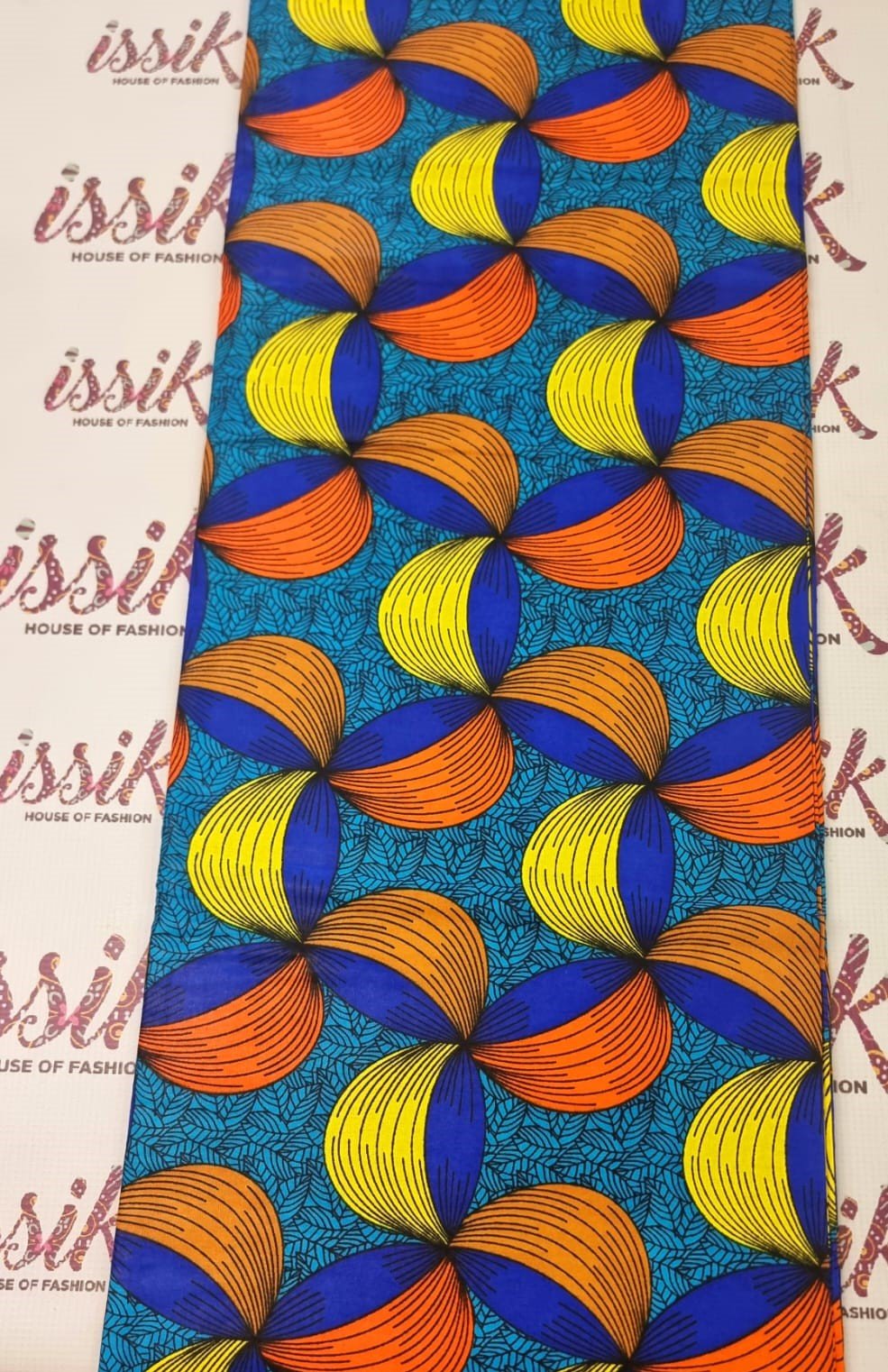 Blue & Multicolour African Print Fabric - House of Prints