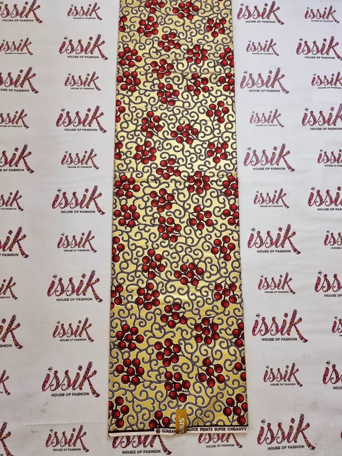 Gold & Orange Embellished Gold Ankara - akgld023 - House of Prints