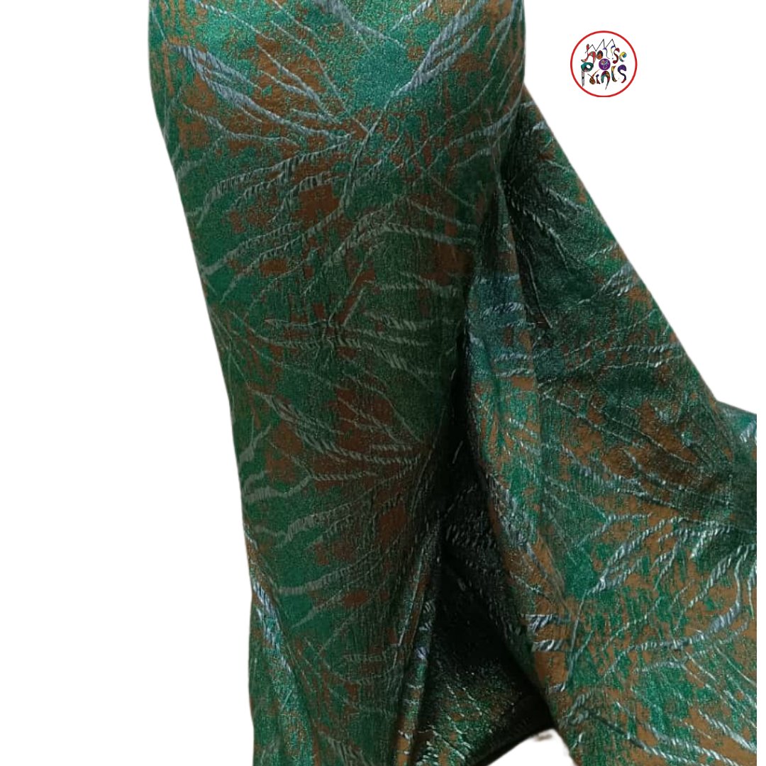Green Brocade Fabric - House of Prints