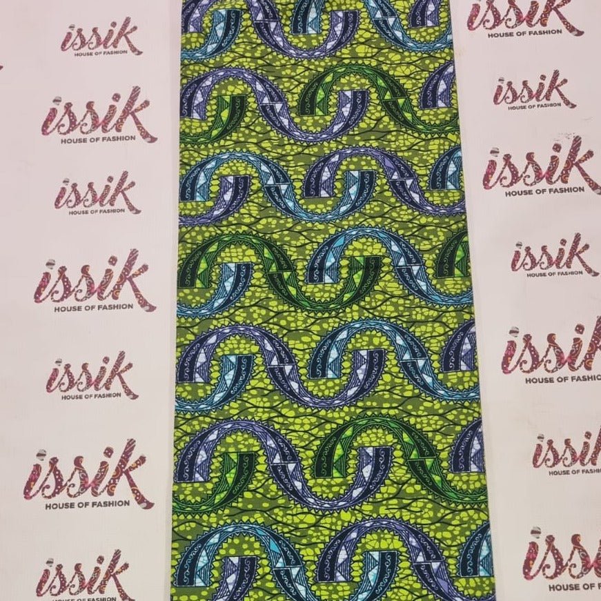 Green & Purple African Print Fabric - ak6136 - House of Prints