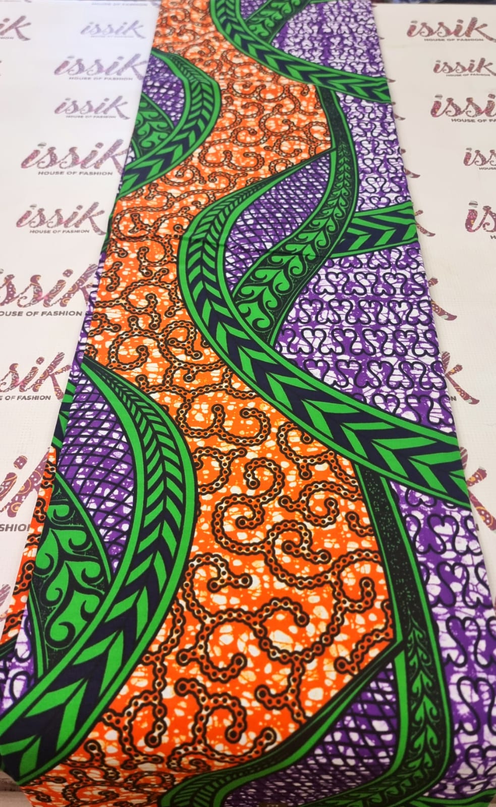 Green, Purple & Orange Ankara Fabric - House of Prints