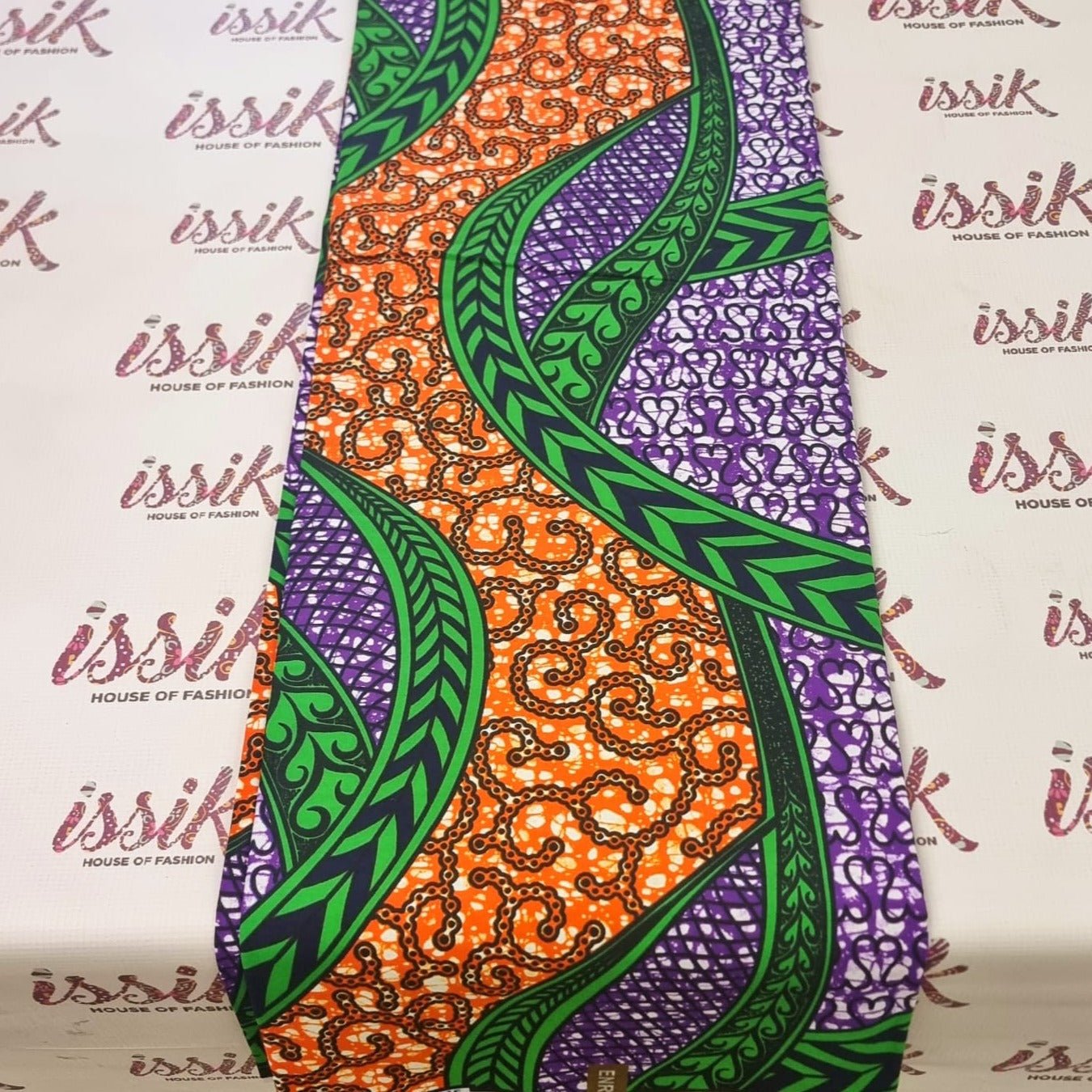 Green, Purple & Orange Ankara Fabric - House of Prints