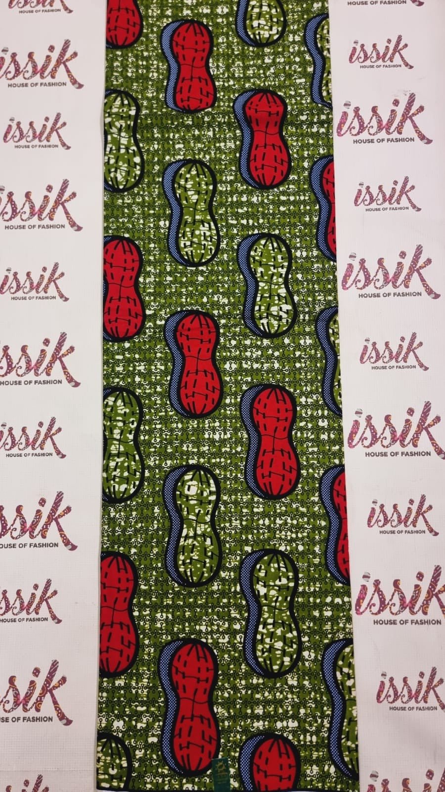 Green & Red Ankara Fabric - ak8074 - House of Prints