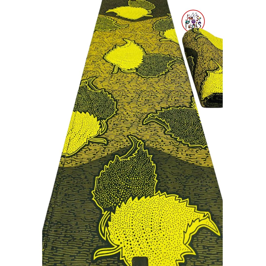 Green & Yellow Ankara Fabric - House of Prints