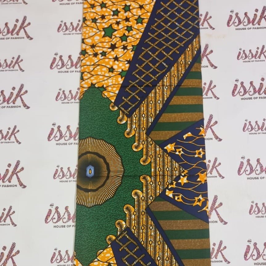 Green & Yellow Ankara Fabric - ak40167 - House of Prints