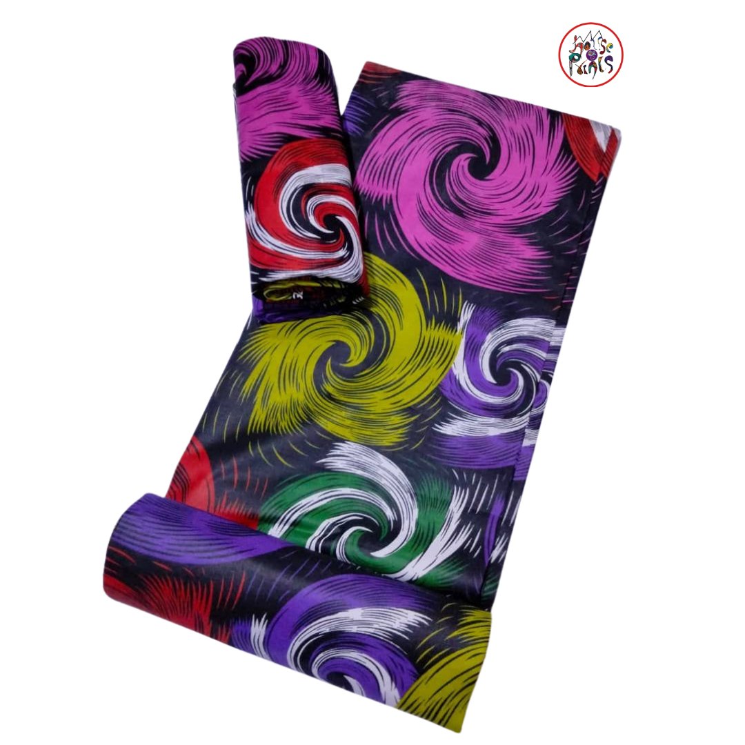 Multicolour swirl Ankara fabrics - House of Prints