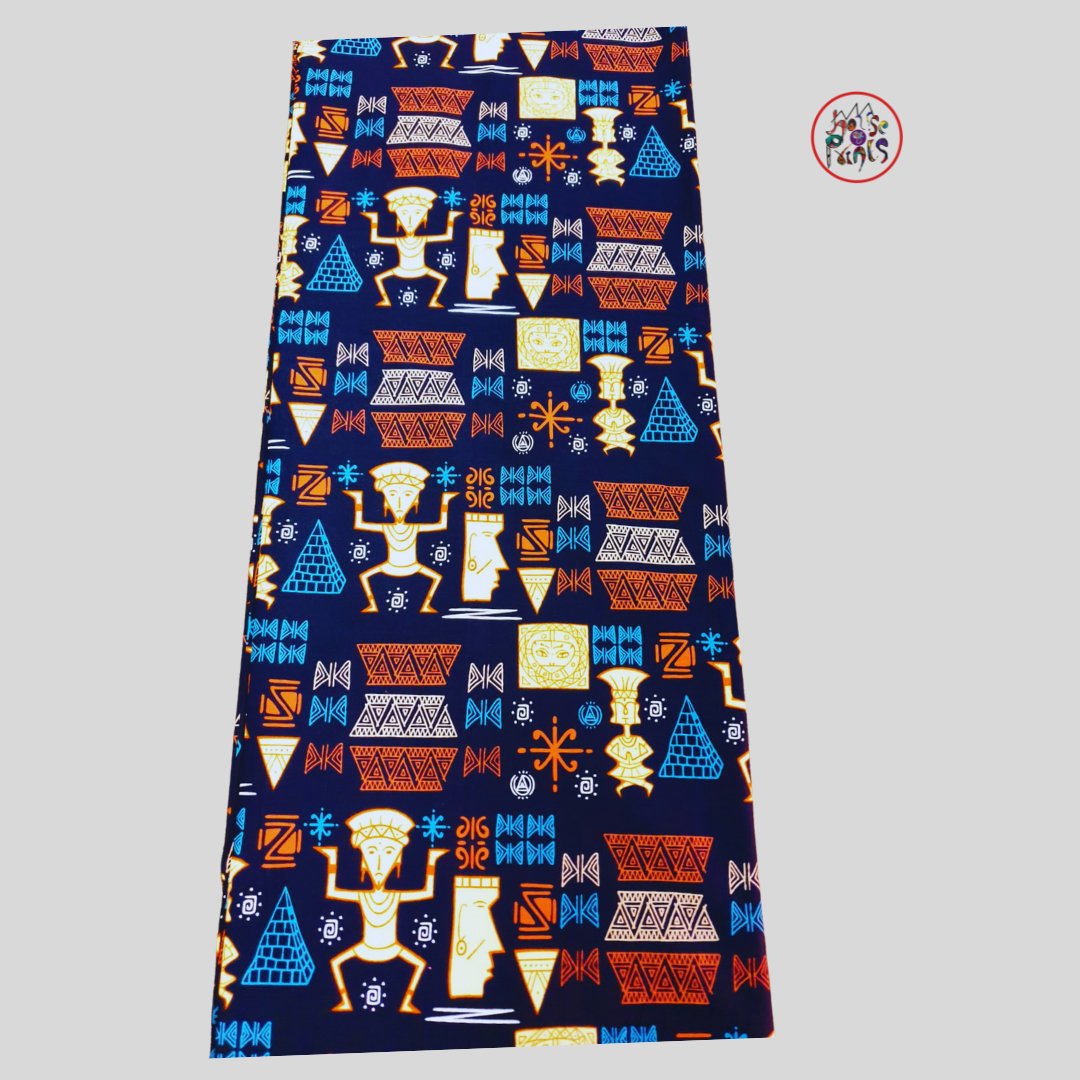 Multicolour Tribal Ankara Fabric - House of Prints