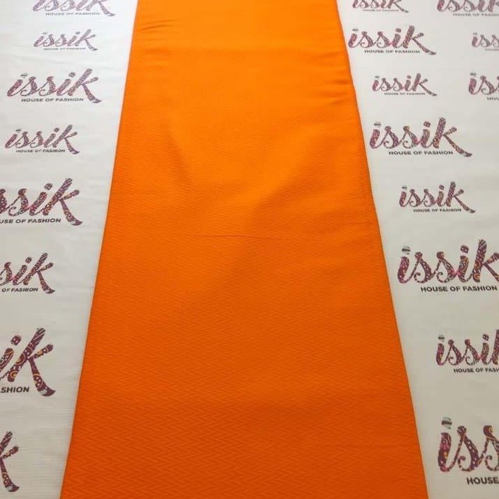 Orange Dobby Cotton Fabric - House of Prints