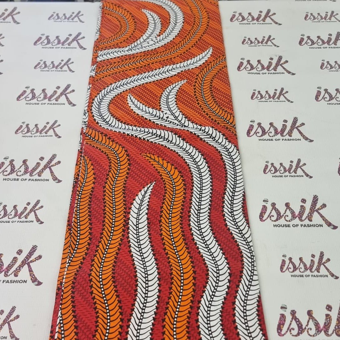 Orange & Red African Print Fabric - House of Prints