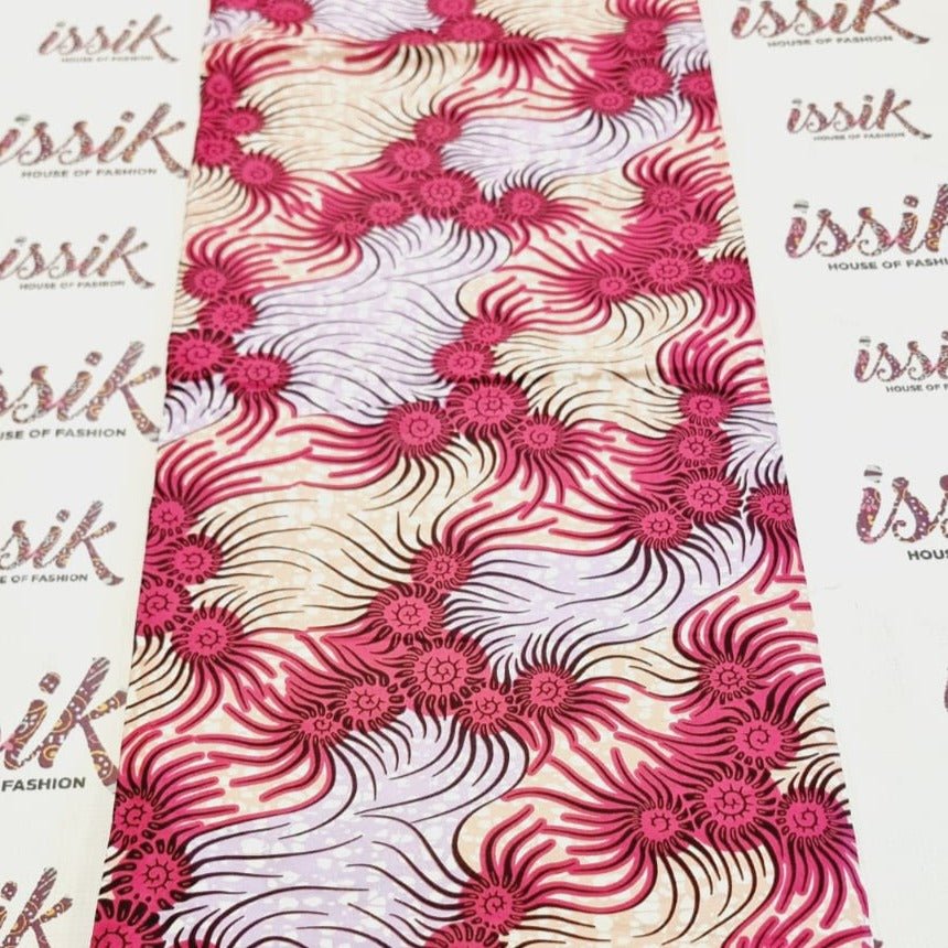 Pink & Lilac African Print Fabric - House of Prints