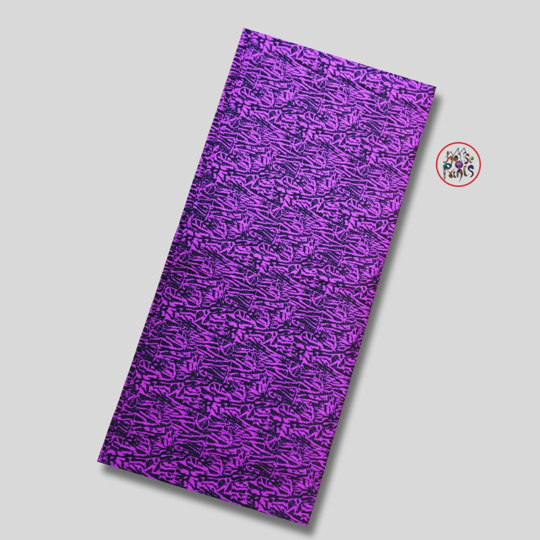 Purple & Black Tribal Pattern Ankara Fabric - House of Prints