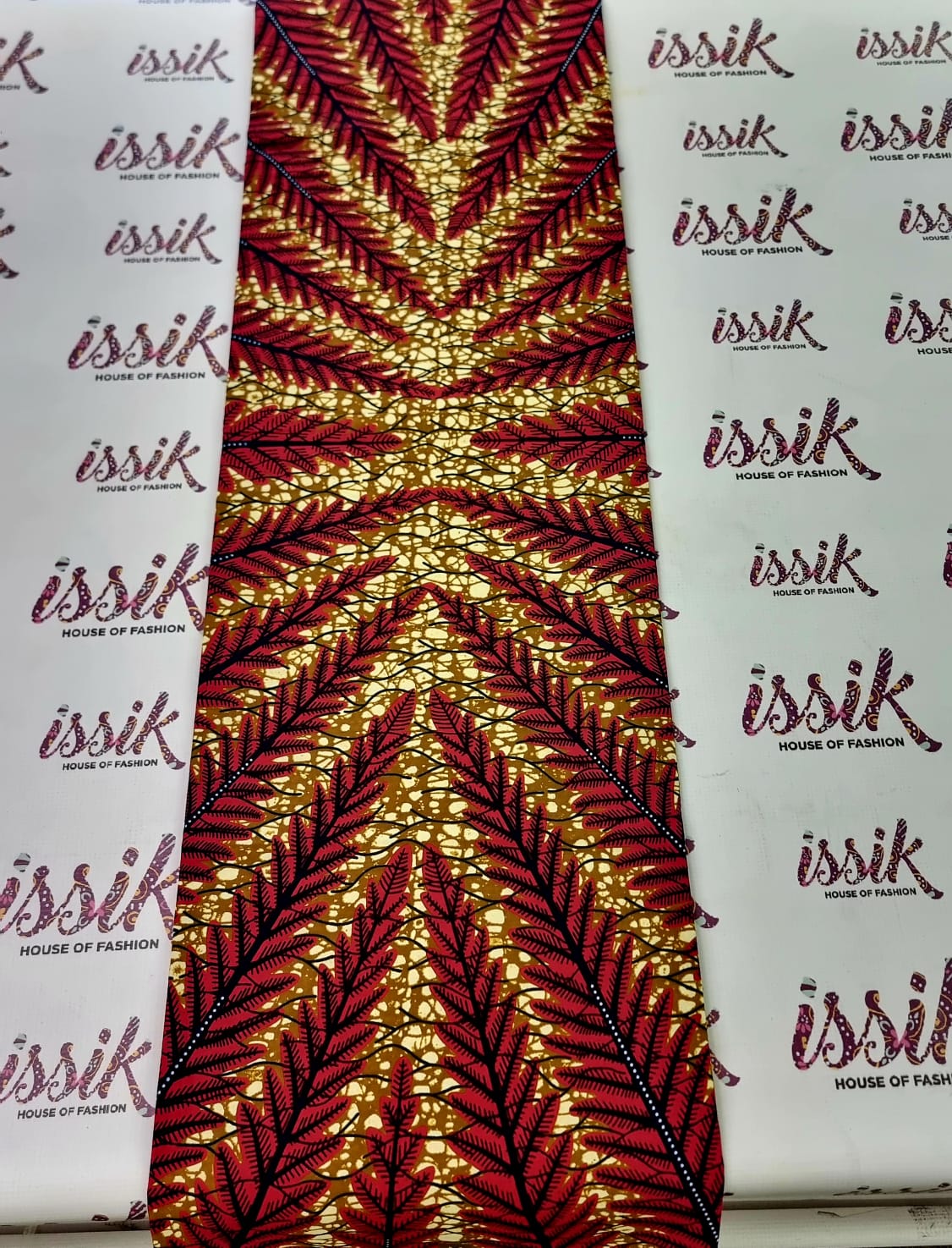 Red & Brown African Print Fabric - House of Prints