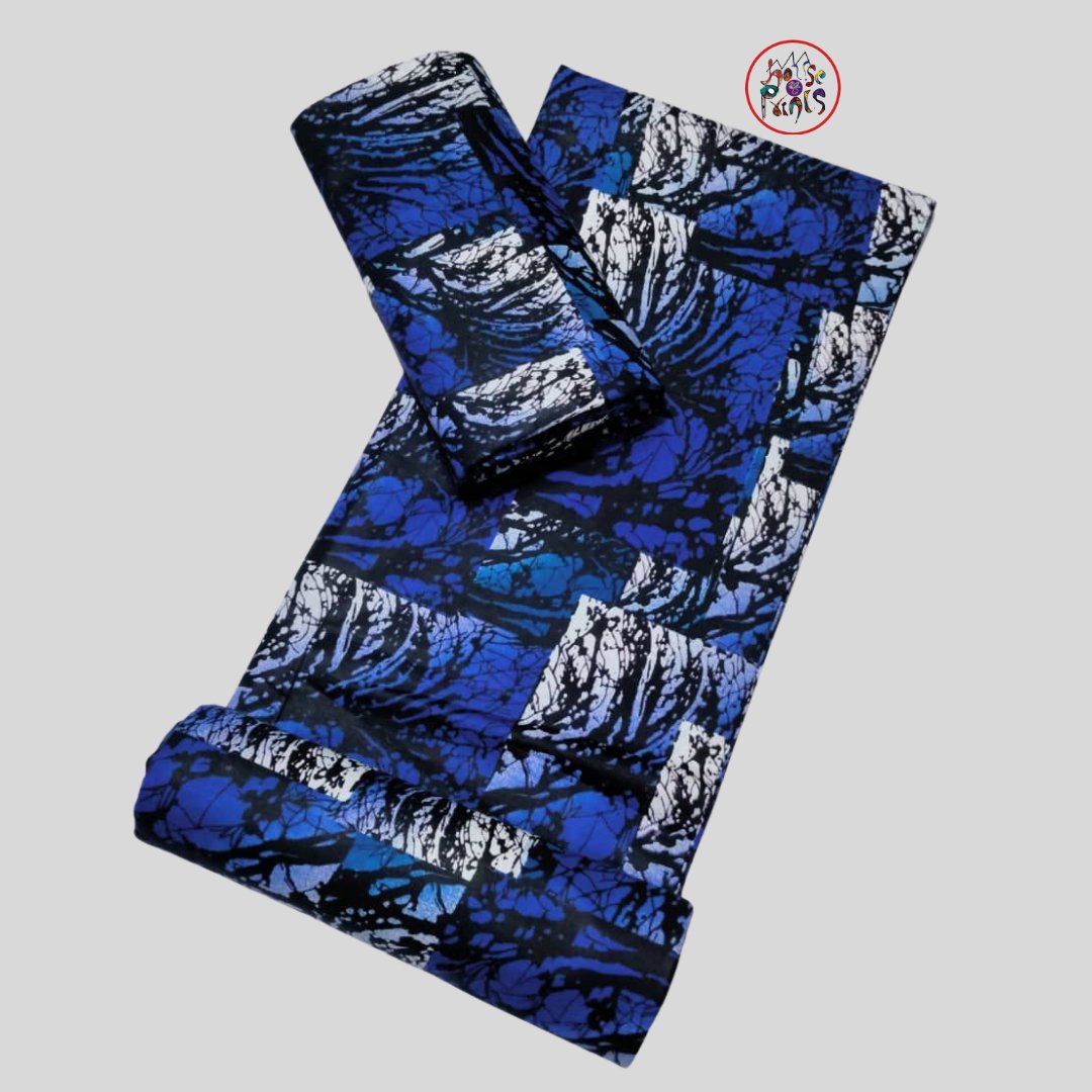 Violent, Black & White Ankara fabric - House of Prints