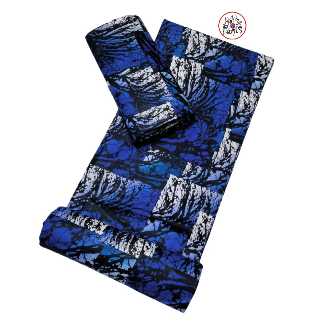 Violent, Black & White Ankara fabric - House of Prints
