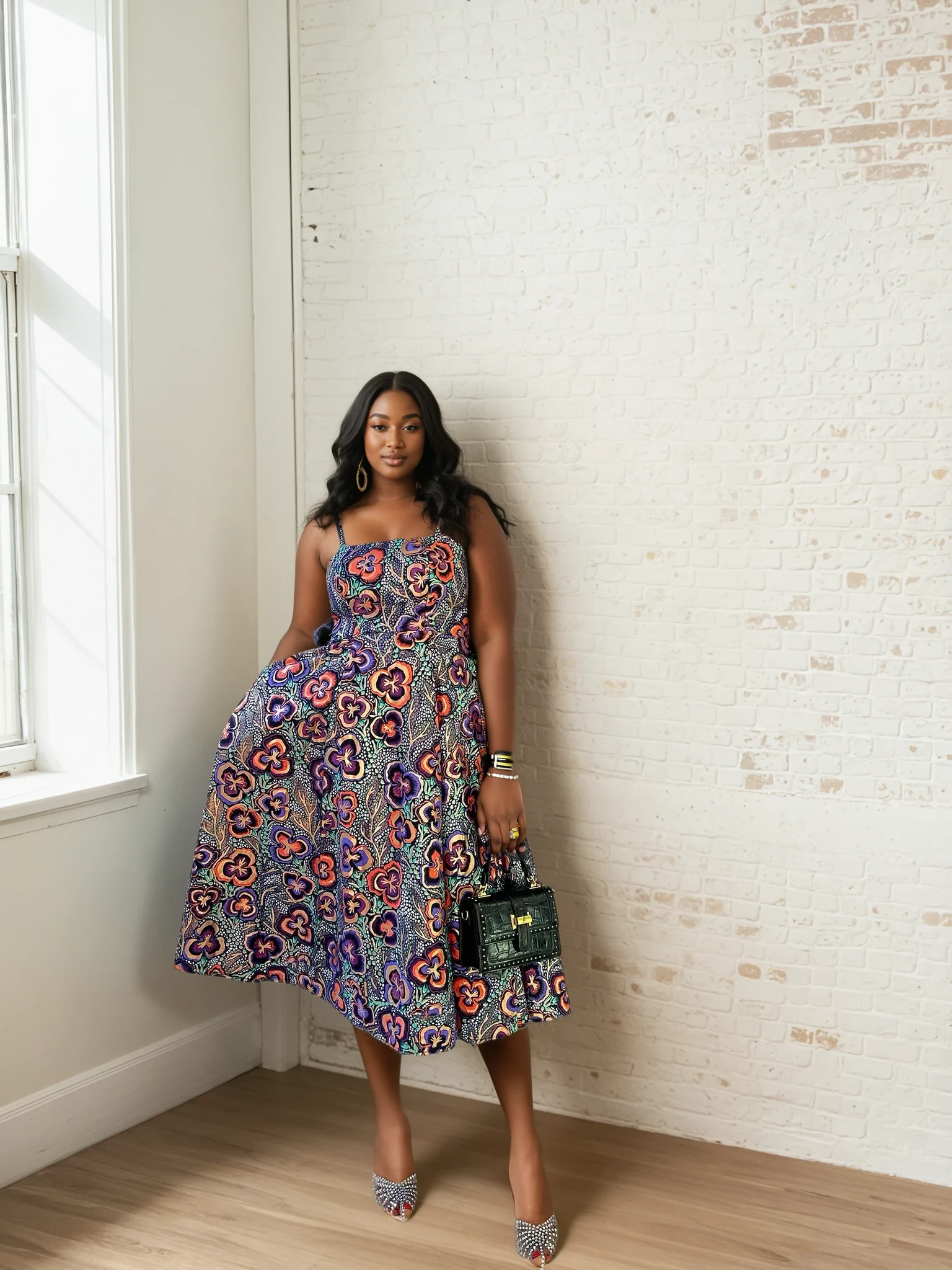 Multicolour Ankara Fit & Flare Dress with Bolero | African Print Formal Dress | House of Prints Multicolour Ankara Fit & Flare Dress with Bolero | African Print Formal Dress | House of Prints