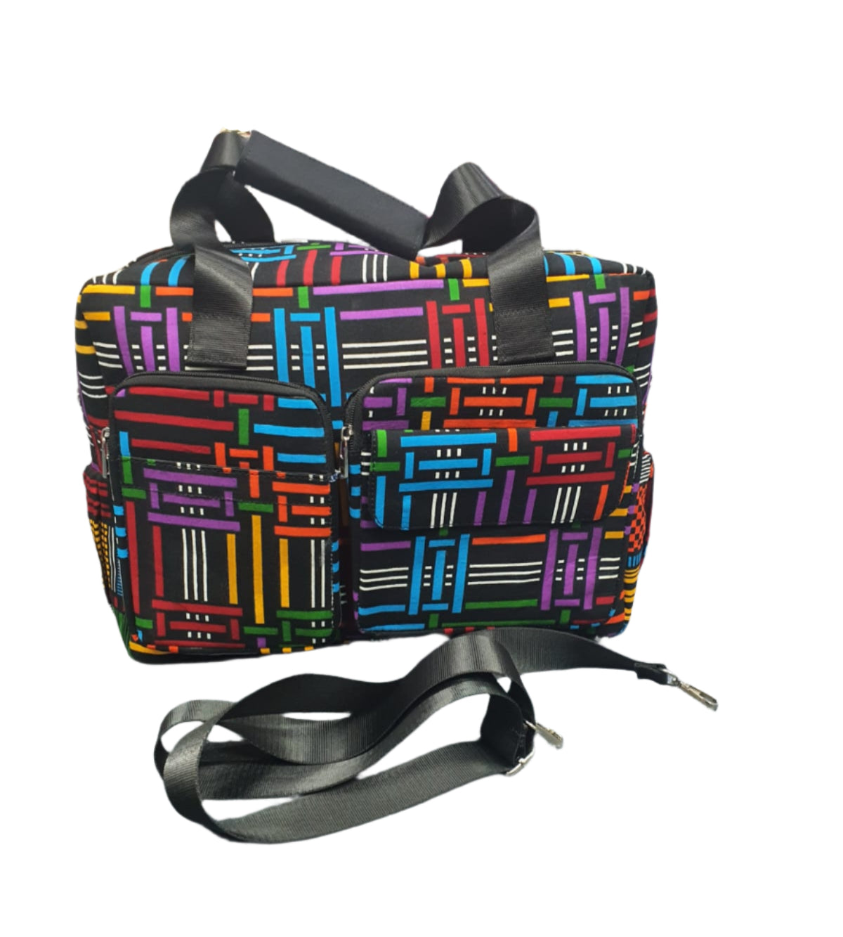 Multicolour African Print Nursing Bag