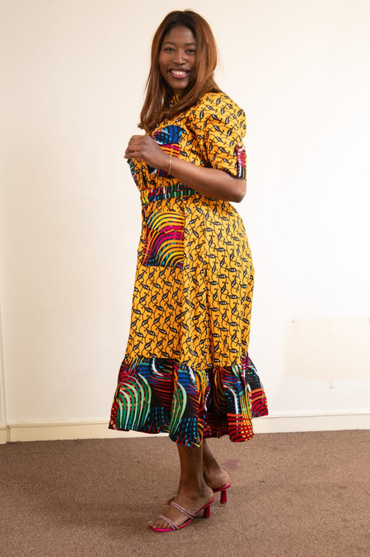 Yellow Multicolour Dress