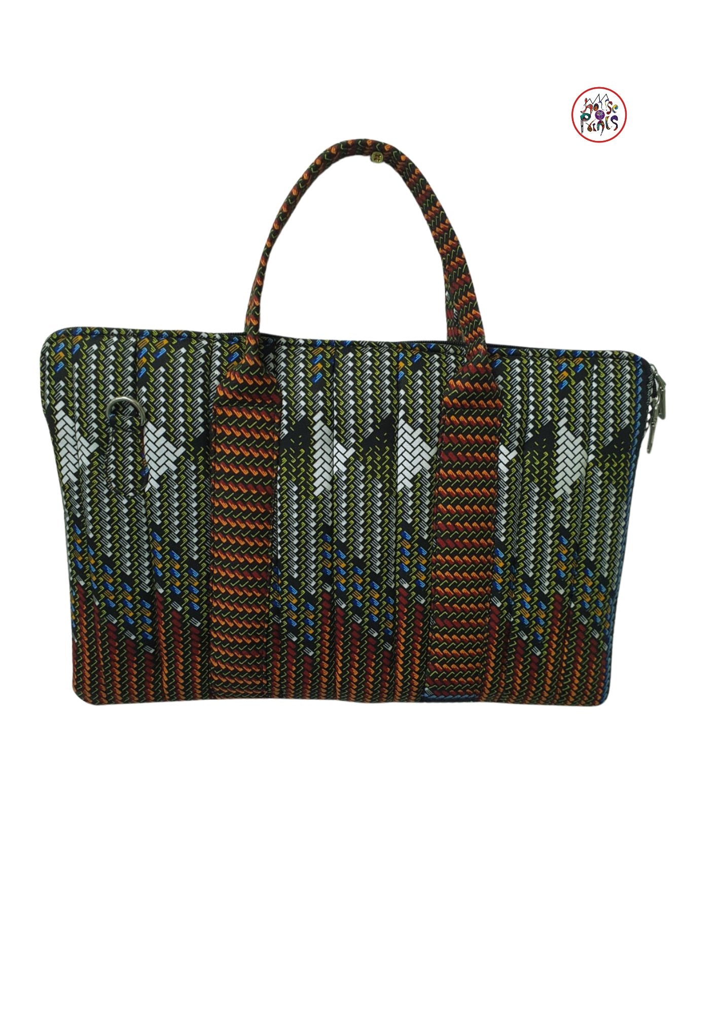 Ankara Leather Laptop Bag (Padded) - House of Prints