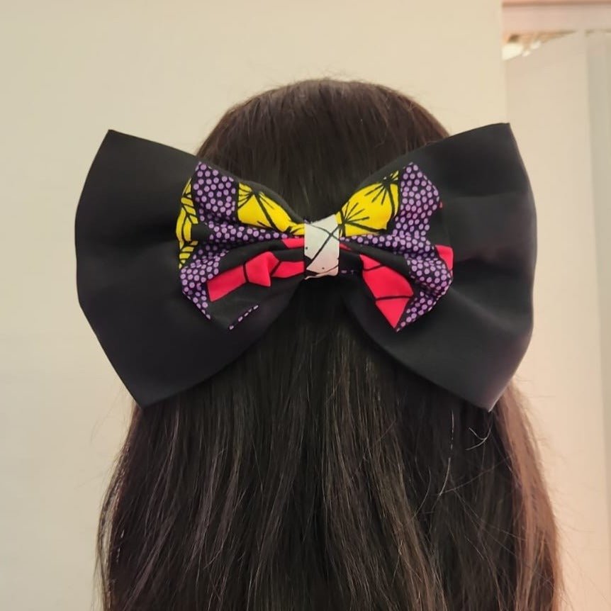 Black and Multicolour Hair Clip - House of Prints